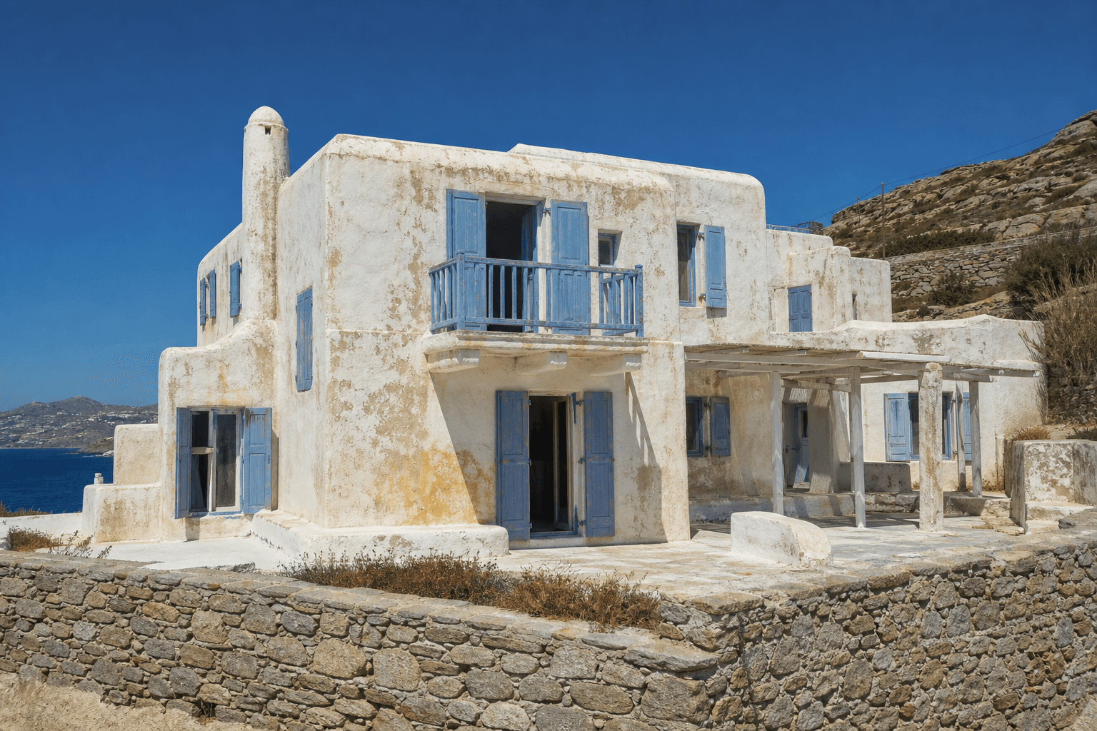 Εξωτερικό Βίλας Μύκονος — Πριν